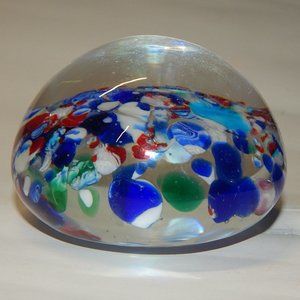 Paperweight Blown Glass from Murano Italy, Millefiofi, 3.5x2.5, Mothers Day